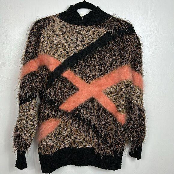 NWT Boutique Eyelash Metallic Threads Pullover Sweater Size M - Picture 4 of 8